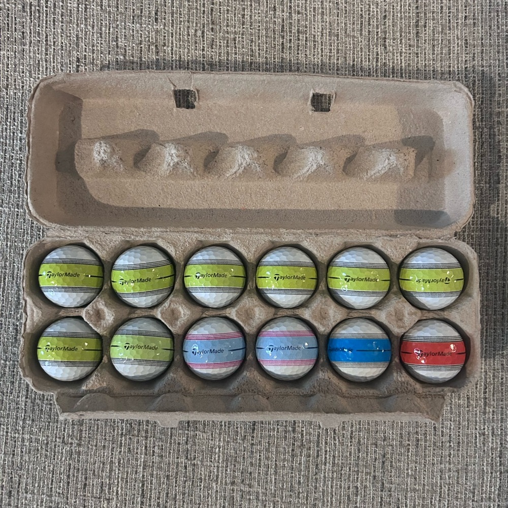 TaylorMade Tour Response Stripe used golf balls